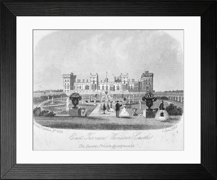 Framed Print : East terrace of Windsor Castle, Berkshire, 1862 Framed Print : East terrace of Windsor Castle, Berkshire, 1862