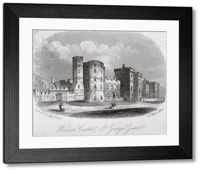 Framed Print : St Georges Gate, Windsor Castle, Berkshire, 1860 Framed Print : St Georges Gate, Windsor Castle, Berkshire, 1860