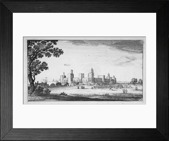 Framed Print : View of Windsor Castle, Berkshire, 1644. Artist: Wenceslaus Hollar Framed Print : View of Windsor Castle, Berkshire, 1644. Artist: Wenceslaus Hollar