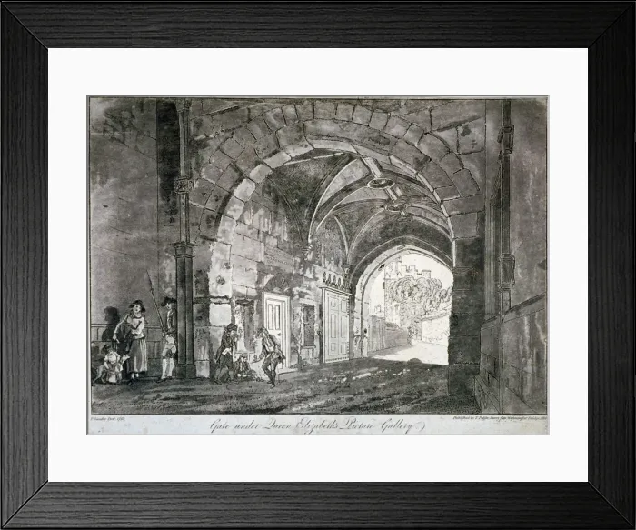 Framed Print : Gate under Queen Elizabeths Picture Gallery, Windsor Castle, Berkshire, 1812. Artist Framed Print : Gate under Queen Elizabeths Picture Gallery, Windsor Castle, Berkshire, 1812. Artist