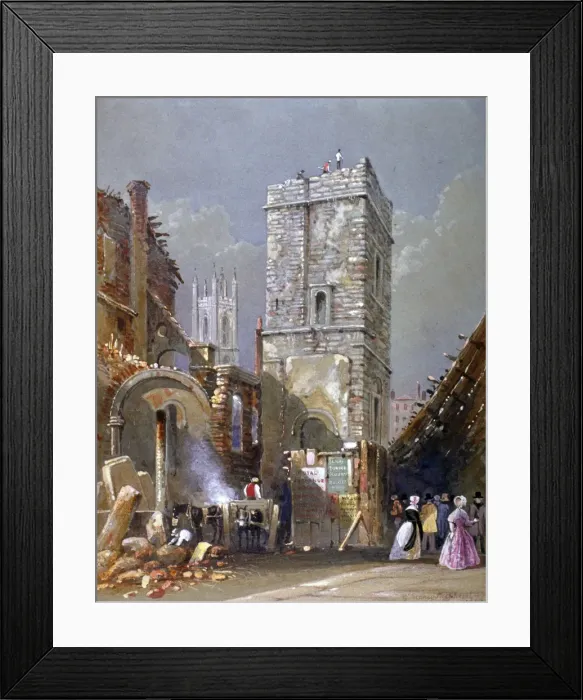 Framed Print : St Bartholomew-by-the-Exchange, City of London, 1842 Framed Print : St Bartholomew-by-the-Exchange, City of London, 1842