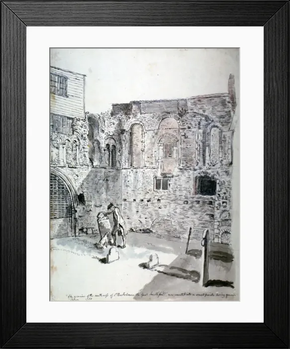 Framed Print : St Bartholomew-the-Great, Smithfield, City of London, 1781. Artist: John Carter Framed Print : St Bartholomew-the-Great, Smithfield, City of London, 1781. Artist: John Carter