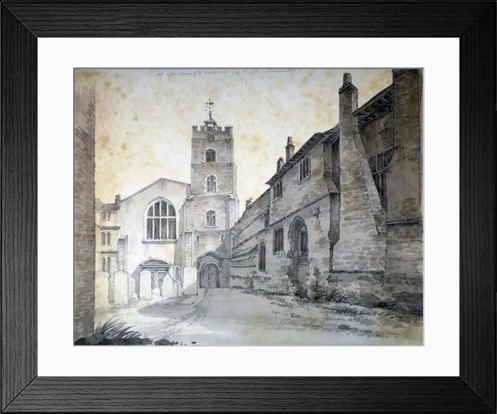 Framed Print : St Bartholomew-the-Great, City of London, 1803. Artist: C John M Whichelo Framed Print : St Bartholomew-the-Great, City of London, 1803. Artist: C John M Whichelo