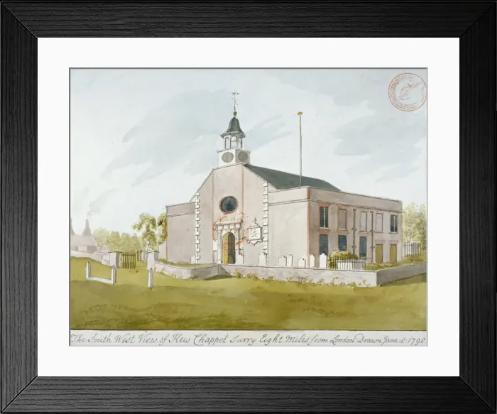 Framed Print : South-west view of the Church of St Anne, Kew, Surrey, 1798 Framed Print : South-west view of the Church of St Anne, Kew, Surrey, 1798