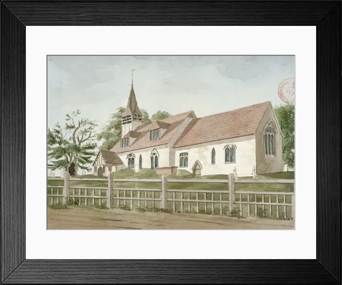 Framed Print : Church of St Mary, Norwood, Middlesex, c1800 Framed Print : Church of St Mary, Norwood, Middlesex, c1800