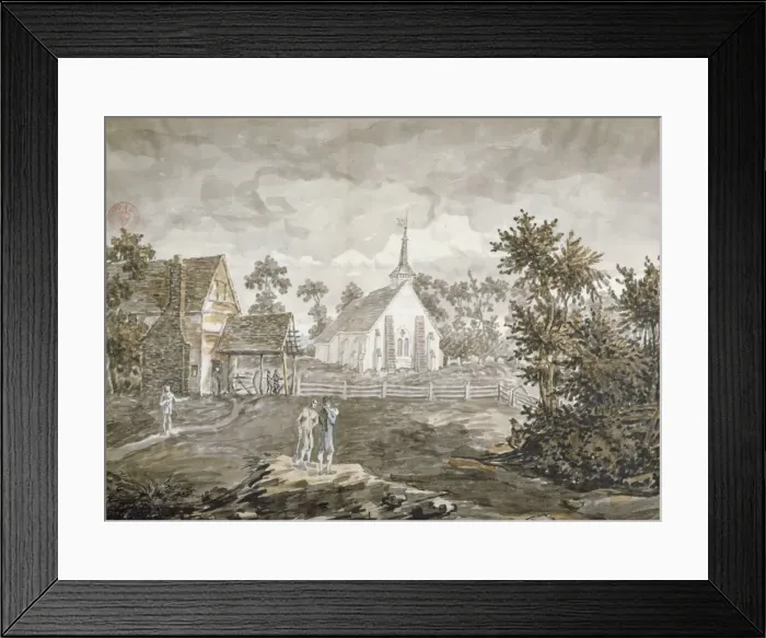Framed Print : North-west view of the church of St Mary, Norwood, Middlesex, 1795 Framed Print : North-west view of the church of St Mary, Norwood, Middlesex, 1795