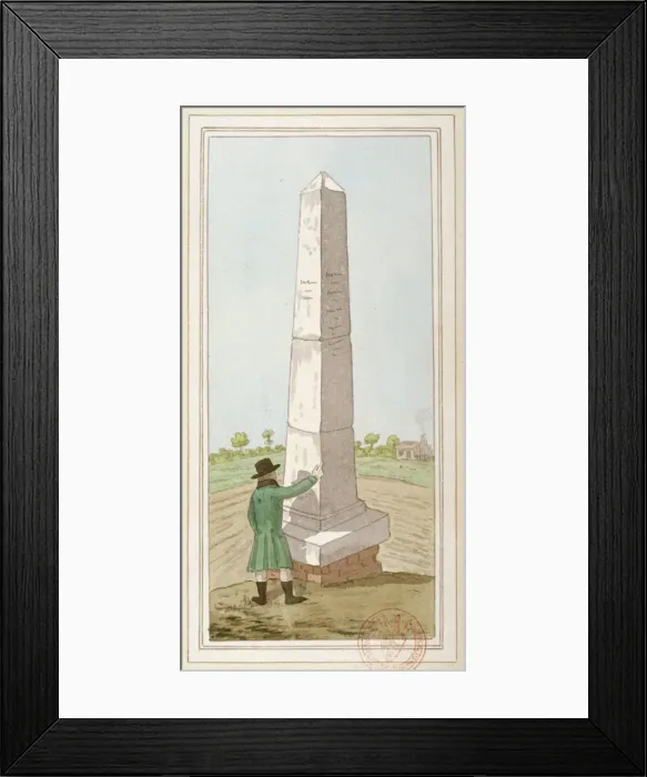 Framed Print : Obelisk at Monken Hadley, Hertfordshire, c1800 Framed Print : Obelisk at Monken Hadley, Hertfordshire, c1800