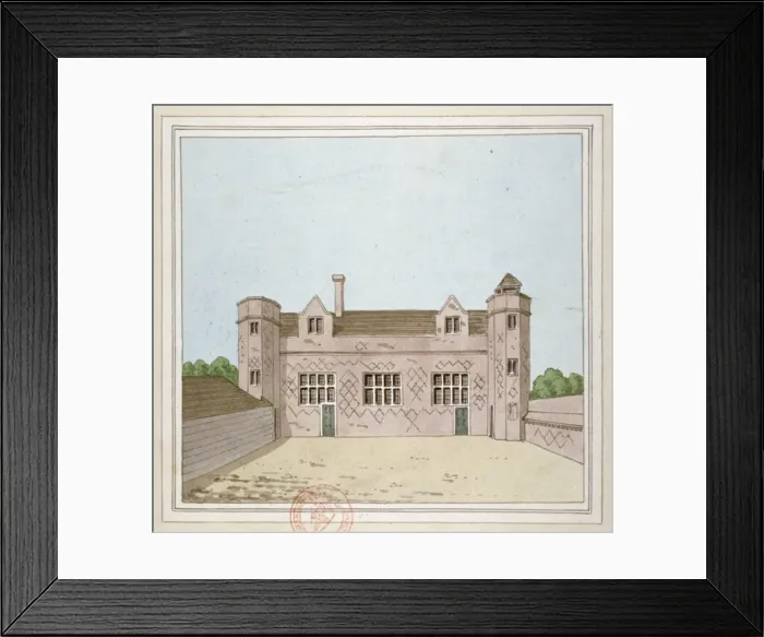 Framed Print : Queen Elizabeths Grammar School, Chipping Barnet, Hertfordshire, c1800 Framed Print : Queen Elizabeths Grammar School, Chipping Barnet, Hertfordshire, c1800