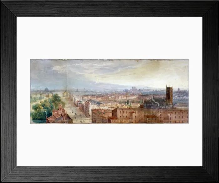 Framed Print : Aerial view of Knightsbridge, London, c1845. Artist: George Robert Vawser Framed Print : Aerial view of Knightsbridge, London, c1845. Artist: George Robert Vawser