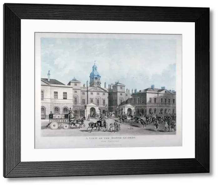 Framed Print : A view of the Horse Guards from Whitehall, Westminster, London, 1836 Framed Print : A view of the Horse Guards from Whitehall, Westminster, London, 1836