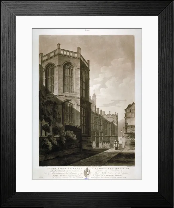 Framed Print : North-east view of St Georges Chapel, Windsor Castle, Berkshire, 1804. Artist: J Jeakes Framed Print : North-east view of St Georges Chapel, Windsor Castle, Berkshire, 1804. Artist: J Jeakes