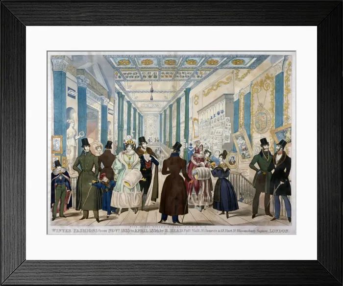 Framed Print : Winter Fashions from November 1833 to April 1834, 1833 Framed Print : Winter Fashions from November 1833 to April 1834, 1833