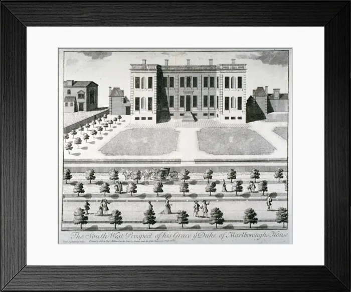 Framed Print : Marlborough House, Pall Mall, Westminster, London, c1720. Artist: John Harris I Framed Print : Marlborough House, Pall Mall, Westminster, London, c1720. Artist: John Harris I
