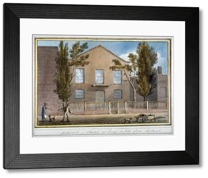 Framed Print : Methodist Chapel, Great Suffolk Street, Southwark, London, 1825. Artist: G Yates Framed Print : Methodist Chapel, Great Suffolk Street, Southwark, London, 1825. Artist: G Yates
