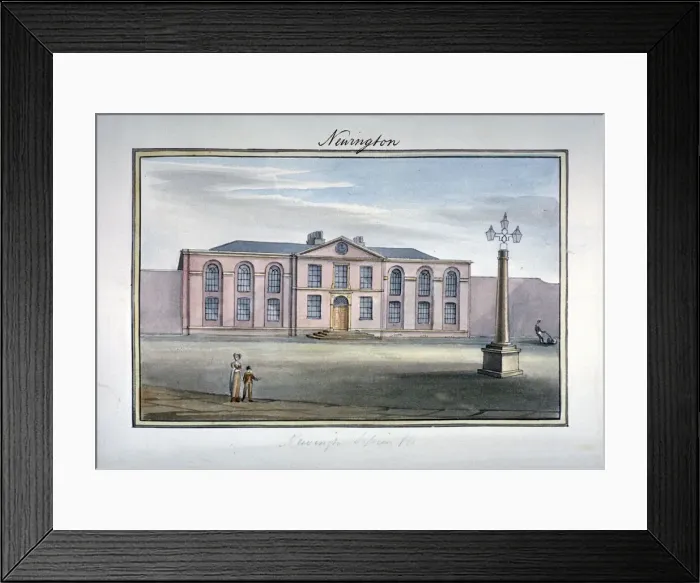 Framed Print : View of the Sessions House on Newington Causeway, Southwark, London, c1825 Framed Print : View of the Sessions House on Newington Causeway, Southwark, London, c1825