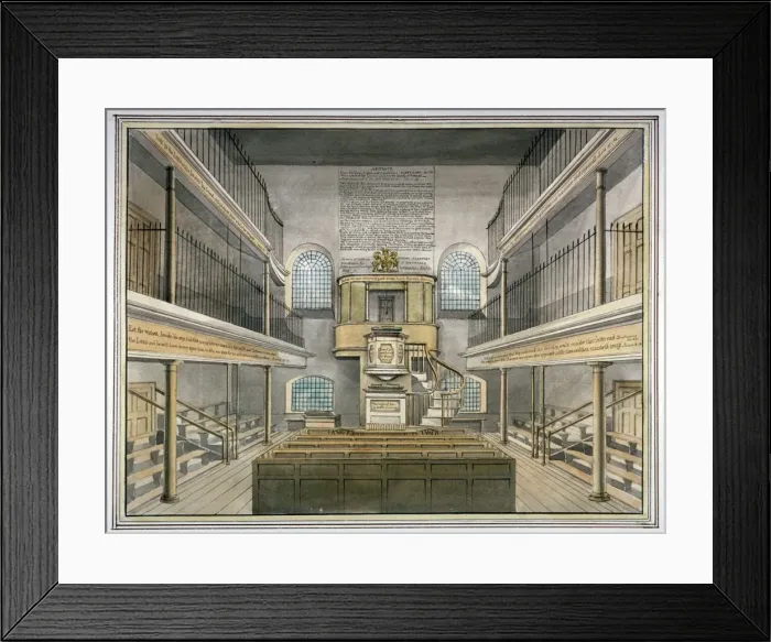 Framed Print : Interior view of the chapel, Horsemonger Lane Prison, Union Road, Southwark, London, 1826 Framed Print : Interior view of the chapel, Horsemonger Lane Prison, Union Road, Southwark, London, 1826