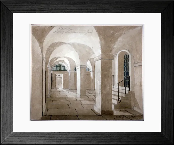 Framed Print : Interior view of a hall in Horsemonger Lane Prison, Union Road, Southwark, London, 1832 Framed Print : Interior view of a hall in Horsemonger Lane Prison, Union Road, Southwark, London, 1832