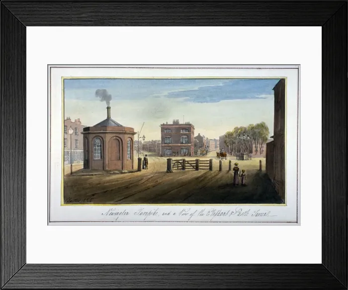 Framed Print : Newington Turnpike on Newington Causeway, Southwark, London, 1825. Artist: G Yates Framed Print : Newington Turnpike on Newington Causeway, Southwark, London, 1825. Artist: G Yates