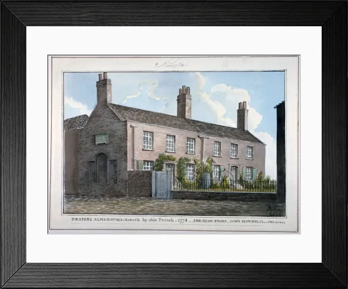 Framed Print : Drapers Almshouses, New Kent Road, Southwark, London, 1825. Artist: G Yates Framed Print : Drapers Almshouses, New Kent Road, Southwark, London, 1825. Artist: G Yates