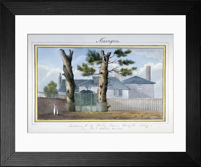 Framed Print : Rectors house in Newington Butts, Southwark, London, c1825. Artist: G Yates Framed Print : Rectors house in Newington Butts, Southwark, London, c1825. Artist: G Yates