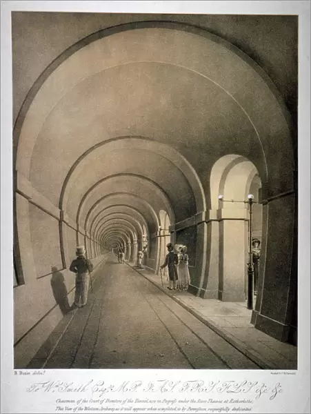 View of the (proposed) western archway of the Thames Tunnel, London, c1831
