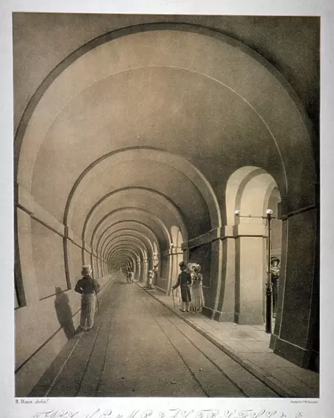 View of the (proposed) western archway of the Thames Tunnel, London, c1831