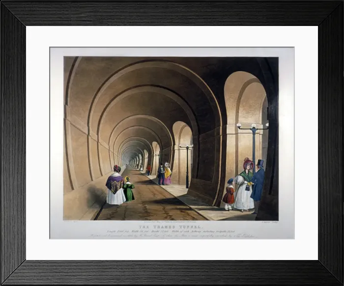 Framed Print : Thames Tunnel, London, 1835. Artist: John Harris Framed Print : Thames Tunnel, London, 1835. Artist: John Harris