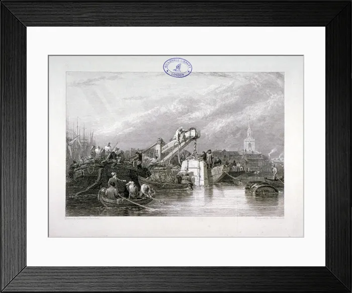 Framed Print : Construction of the Thames Tunnel, London, 1827. Artist: George Cooke Framed Print : Construction of the Thames Tunnel, London, 1827. Artist: George Cooke