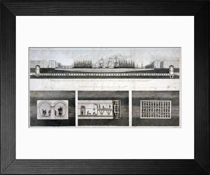 Framed Print : Thames Tunnel, London, 1827. Artist: T Blood Framed Print : Thames Tunnel, London, 1827. Artist: T Blood