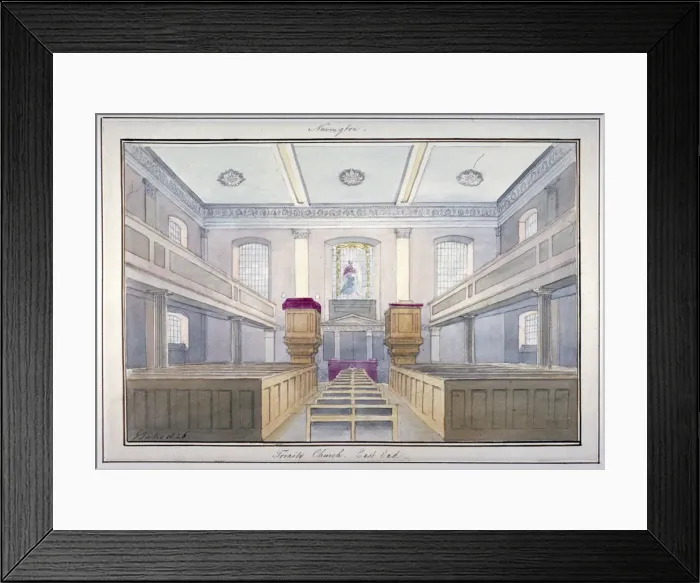 Framed Print : Interior view of the east end of Holy Trinity Church, Newington, Southwark, London, 1826 Framed Print : Interior view of the east end of Holy Trinity Church, Newington, Southwark, London, 1826