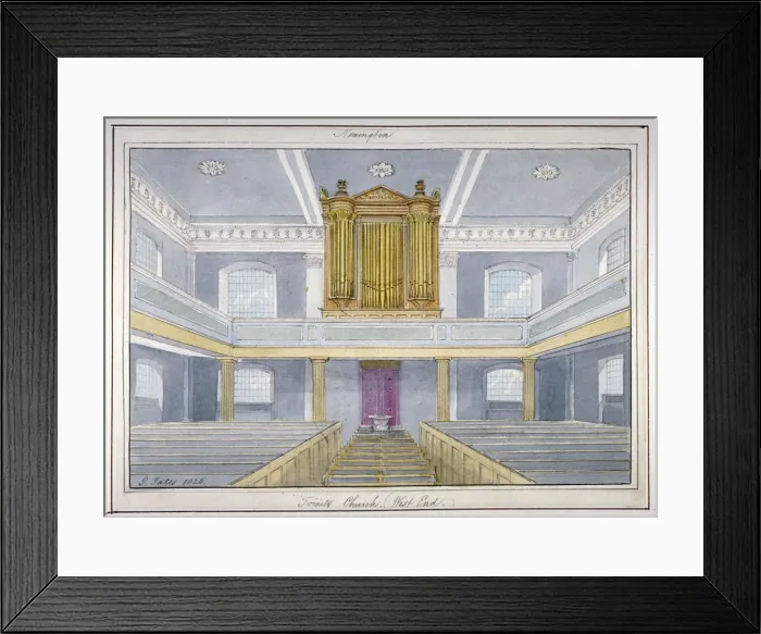 Framed Print : Interior of Holy Trinity Church, Newington, Southwark, London, 1826. Artist: G Yates Framed Print : Interior of Holy Trinity Church, Newington, Southwark, London, 1826. Artist: G Yates
