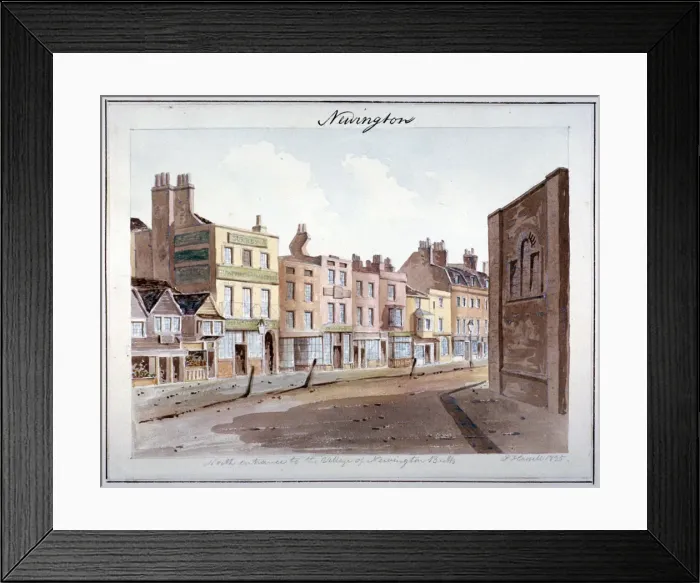 Framed Print : Newington, Southwark, London, 1825. Artist: John Hassell Framed Print : Newington, Southwark, London, 1825. Artist: John Hassell