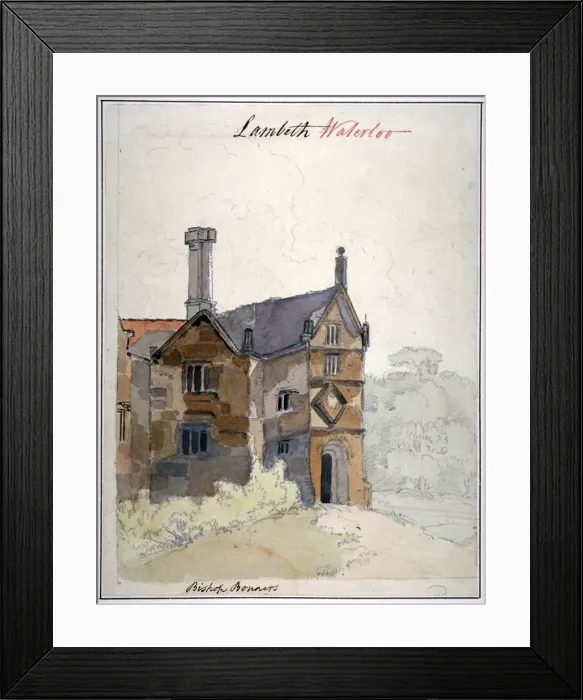 Framed Print : View of a house in Lambeth Marsh, London, c1825 Framed Print : View of a house in Lambeth Marsh, London, c1825