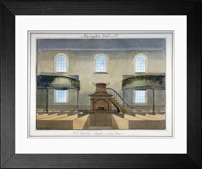 Framed Print : Interior view of Acton Place Chapel, Southwark, London, 1825. Artist: G Yates Framed Print : Interior view of Acton Place Chapel, Southwark, London, 1825. Artist: G Yates