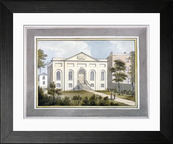 Framed Print : Walworth Chapel, Southwark, London, 1826. Artist: G Yates Framed Print : Walworth Chapel, Southwark, London, 1826. Artist: G Yates