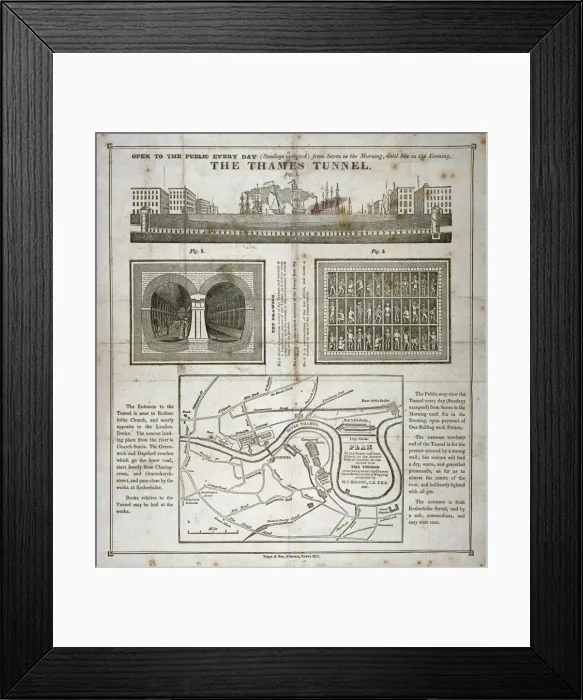 Framed Print : The Thames Tunnel, London, 1827 Framed Print : The Thames Tunnel, London, 1827