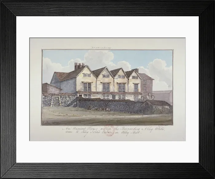 Framed Print : Abbey of St Saviour, Bermondsey, London, 1825. Artist: G Yates Framed Print : Abbey of St Saviour, Bermondsey, London, 1825. Artist: G Yates