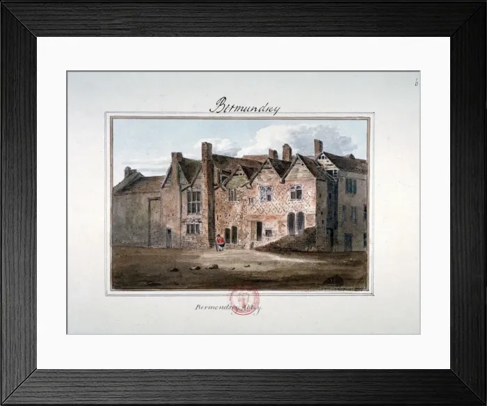 Framed Print : Abbey of St Saviour, Bermondsey, London, 1809. Artist: John Chessell Buckler Framed Print : Abbey of St Saviour, Bermondsey, London, 1809. Artist: John Chessell Buckler