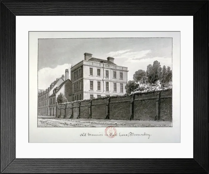 Framed Print : East Lane, Bermondsey, London, 1826. Artist: John Chessell Buckler Framed Print : East Lane, Bermondsey, London, 1826. Artist: John Chessell Buckler