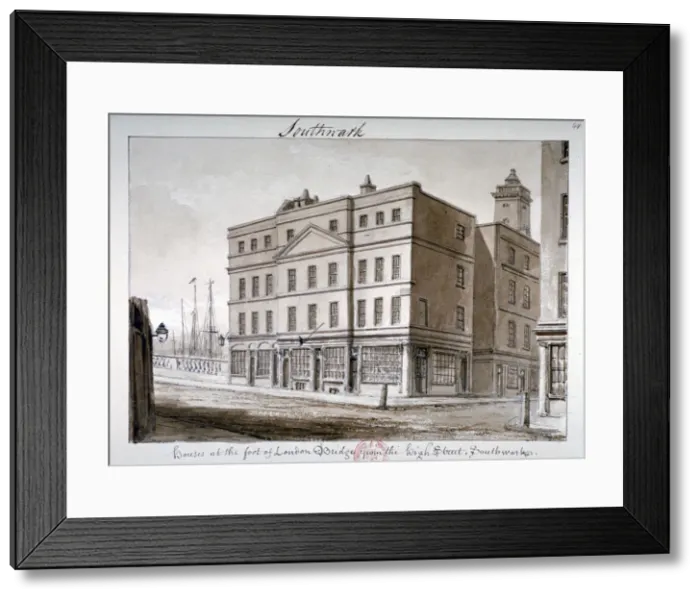 Framed Print : View of Borough High Street and the corner of London Bridge, Southwark, London, 1828 Artist Framed Print : View of Borough High Street and the corner of London Bridge, Southwark, London, 1828 Artist