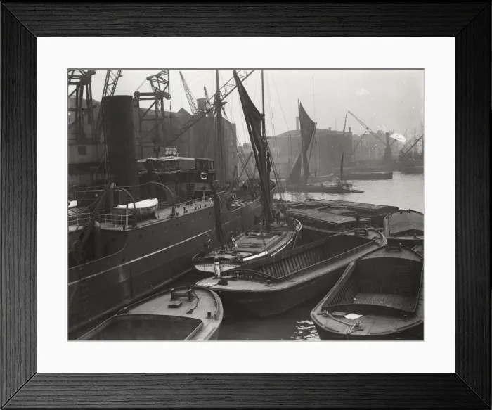 Framed Print : Entrance to St Katharines Dock, London, c1925 Framed Print : Entrance to St Katharines Dock, London, c1925