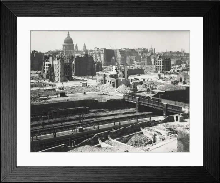 Framed Print : The Barbican area of the City of London, World War II, 1942. Artists: Arthur Cross Framed Print : The Barbican area of the City of London, World War II, 1942. Artists: Arthur Cross