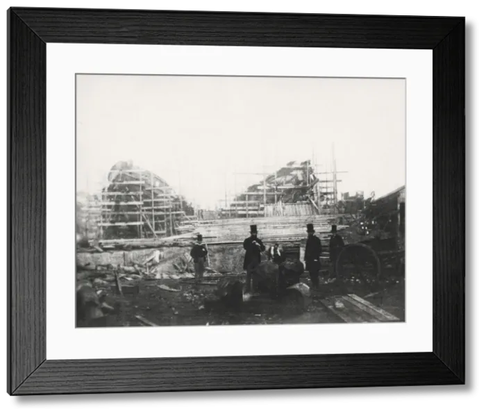 Framed Print : Shipyard of James Ash & Co, Cubitt Town, London, c1863 Framed Print : Shipyard of James Ash & Co, Cubitt Town, London, c1863