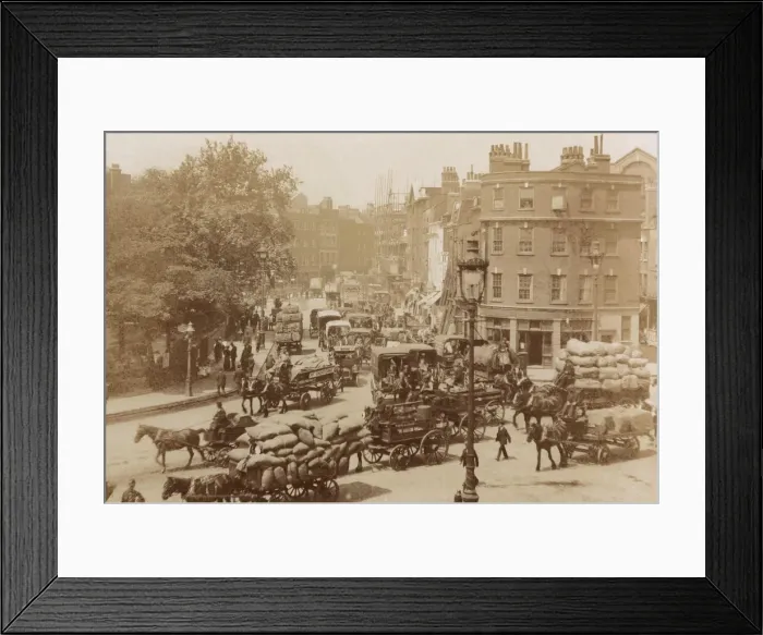 Framed Print : Junction of Tower Hill, Mansell Street and Tower Bridge, London, 11 June 1914. Artist