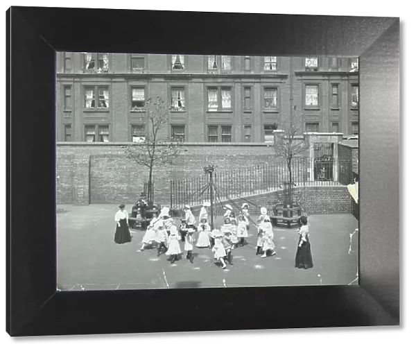 Dancing around the maypole, Hugh Myddelton School, Finsbury, London, 1906