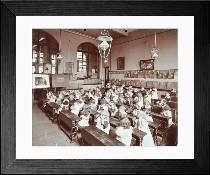 Framed Print : Classroom scene, Hugh Myddelton School, Finsbury, London, 1906 Framed Print : Classroom scene, Hugh Myddelton School, Finsbury, London, 1906