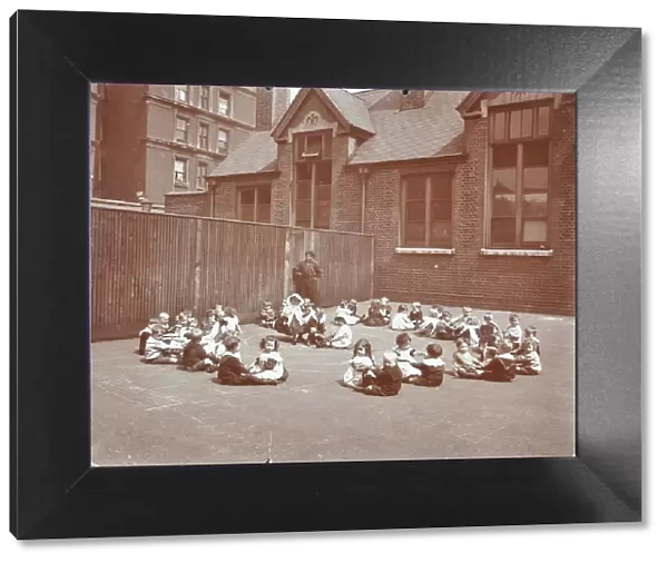 Playground scene, Hugh Myddelton School, Finsbury, London, 1906