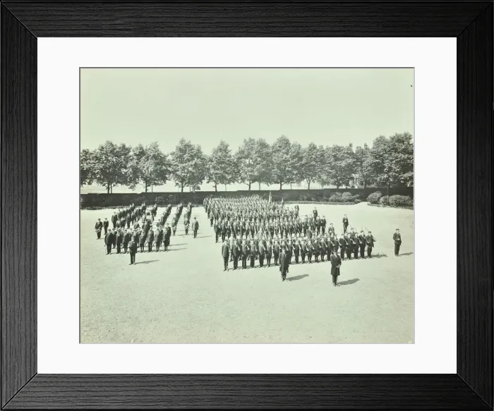 Framed Print : School cadet battalion on parade, Hackney Downs School, London, 1911 Framed Print : School cadet battalion on parade, Hackney Downs School, London, 1911