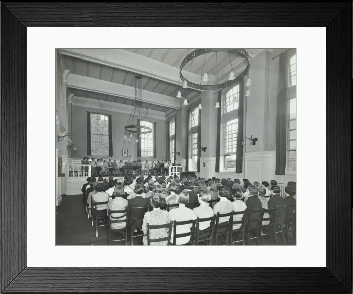 Framed Print : Students attending a conference, Furzedown Training College, London, 1935 Framed Print : Students attending a conference, Furzedown Training College, London, 1935