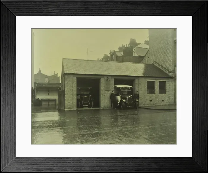 Framed Print : Battersea Ambulance Station, Battersea, Wandsworth, London, 1925 Framed Print : Battersea Ambulance Station, Battersea, Wandsworth, London, 1925